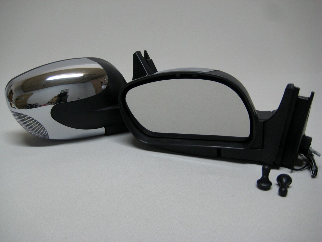 Боковые зеркала Волна с повторителем черные с хром вставками для ВАЗ 2101-07