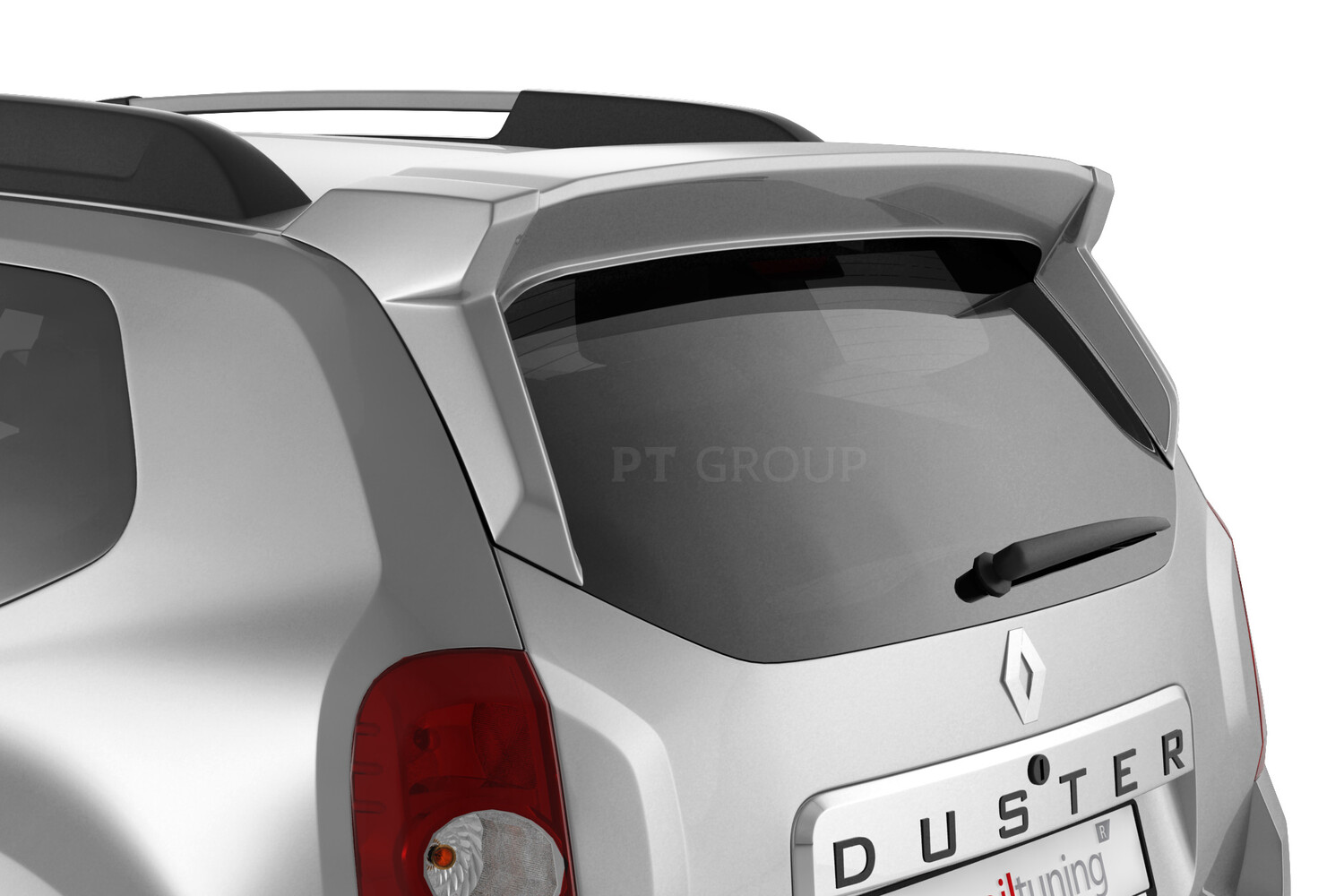 Спойлер "Чистое стекло" (ABS) Renault Duster с 2012 на автомобиль